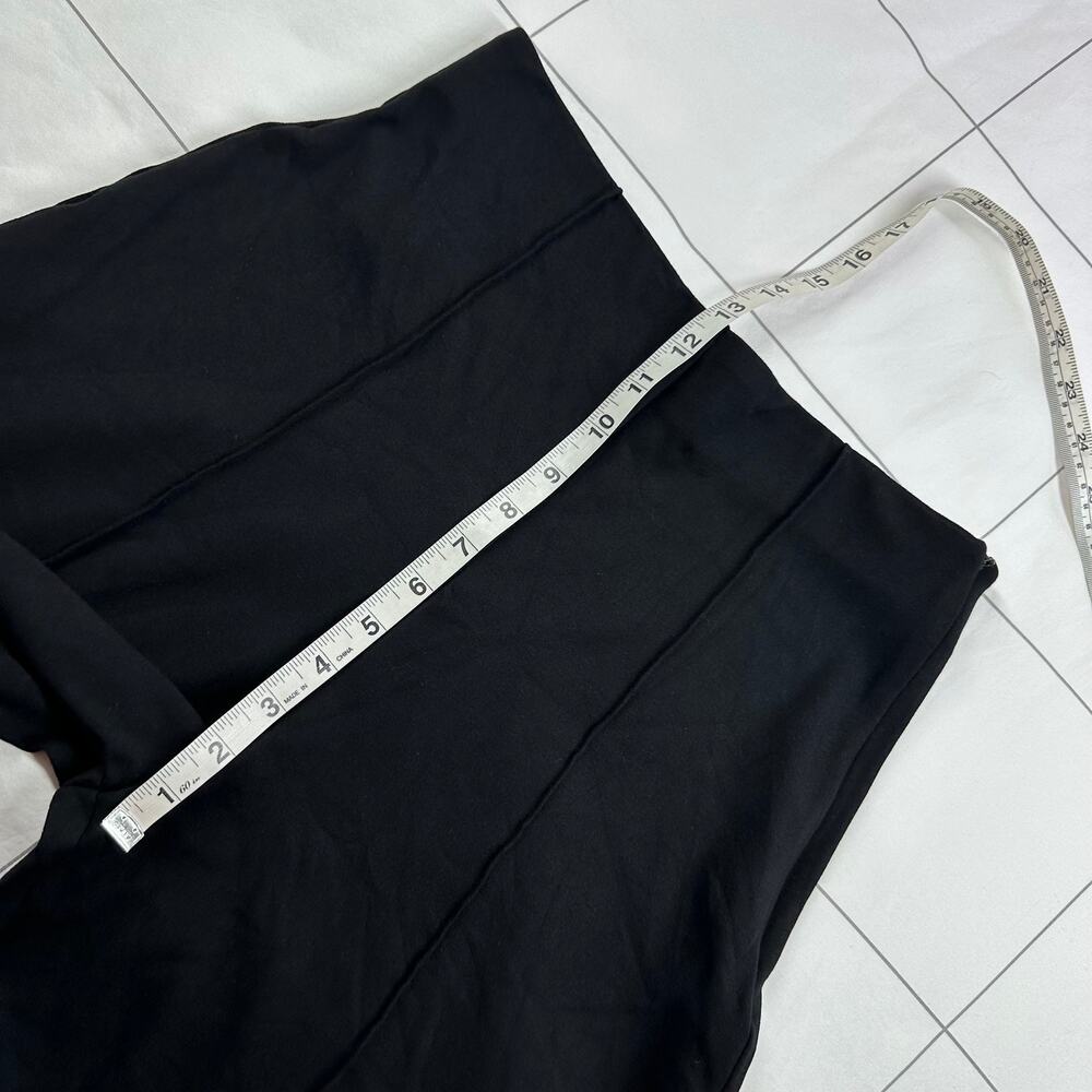 Quince Pants Women Medium Black Ponte Knit Super Wide Leg Ultra Stretch Side Zip - Picture 10 of 13